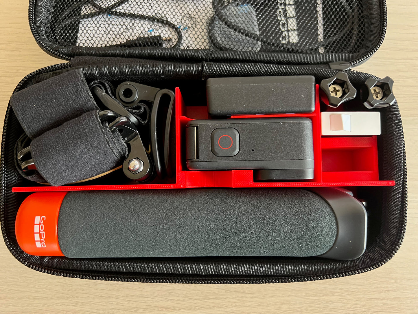 GoPro Hero 9 10 11 12 Organisateur de boîtier pour poignée et accessoires (GoPro, accessoires non inclus)